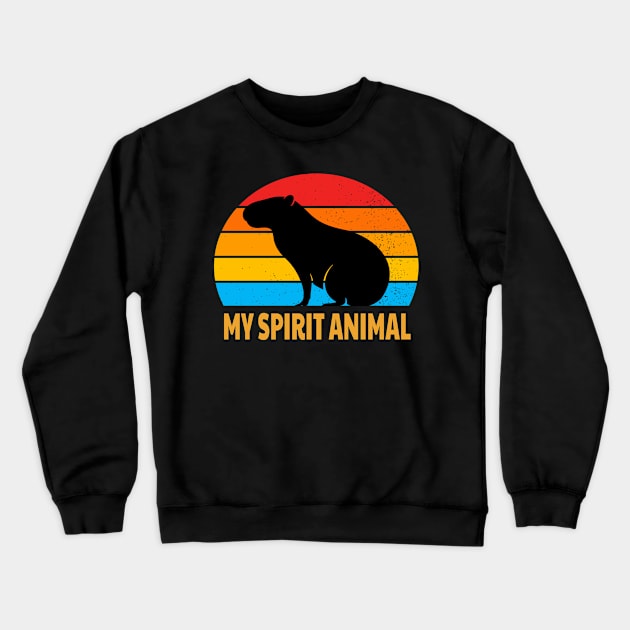 Capybara: My Spirit Animal Crewneck Sweatshirt by raeex